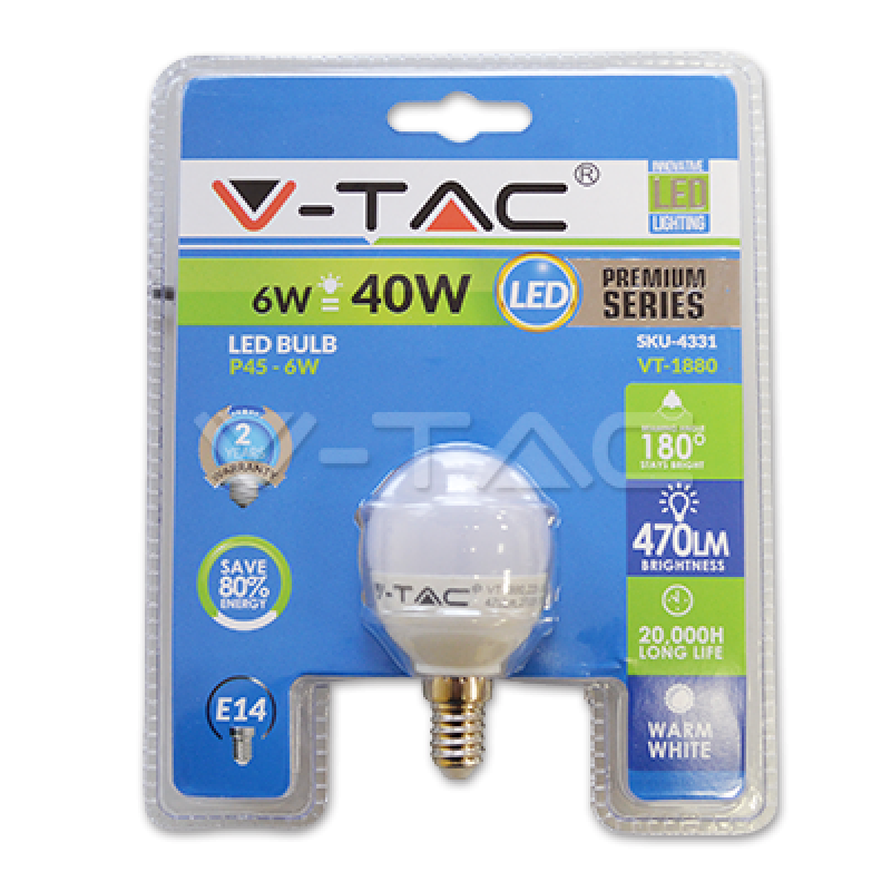 LED Bulb(Candle) - LED Bulb - 6W E14 Candle Warm White Blister Pack